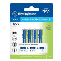 Westinghouse nabíjacie mikrotužková batéria AAA - 4 kusy