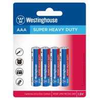Batérie Westinghouse AAA / LR3 (R03P, UM4, 24D) 1,5V Super Heavy Duty, ZnCl, blister 4ks